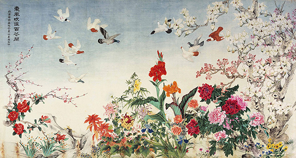 《東風吹遍百花開》北京中國畫院花鳥組 162×305cm 紙本設色