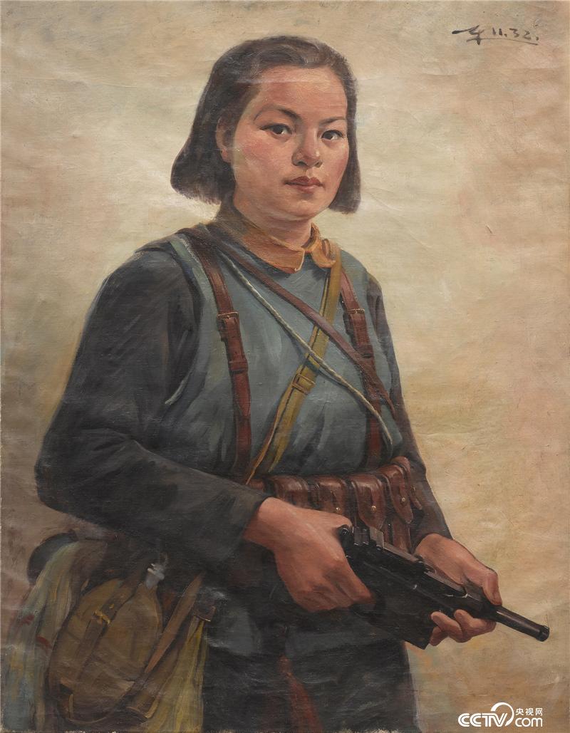 女遊擊隊員 唐一禾  1941年 82x64cm 中國美術館藏
