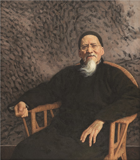 《晚年黃賓虹》 靳尚誼 1996年 布面油彩 115×99cm