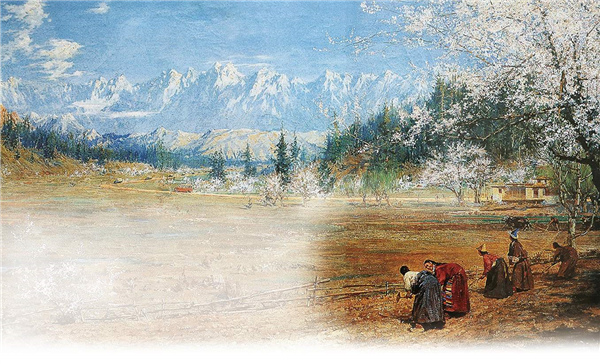春到西藏（油畫） 153×234厘米 1954年 董希文 中國國家博物館藏