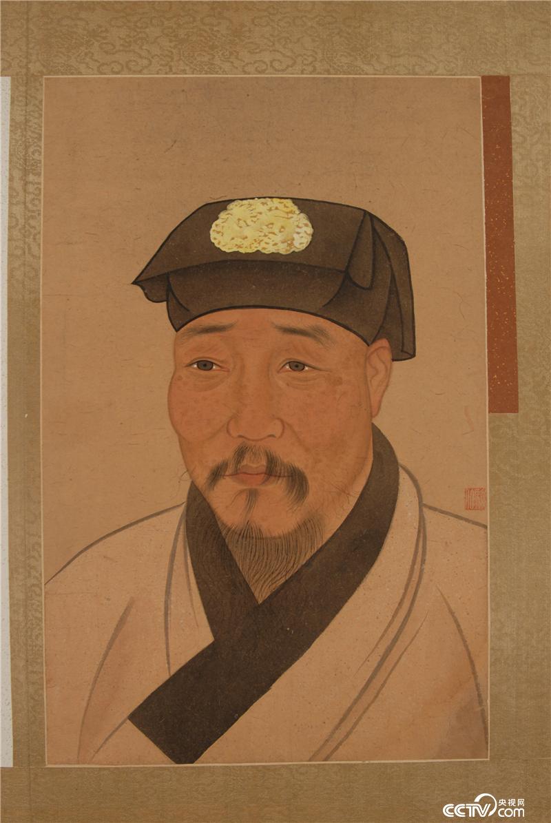 徐渭肖像  佚名 絹本設色45.4cm×26.4cm明代  南京博物院藏