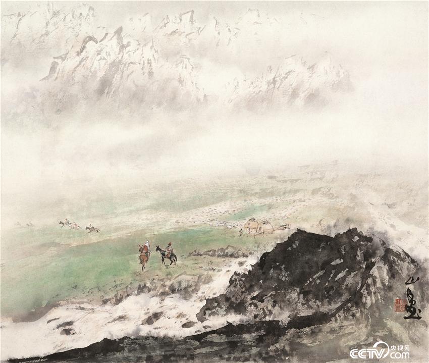 北國牧歌  關山月 中國畫  48×57cm 1962年 