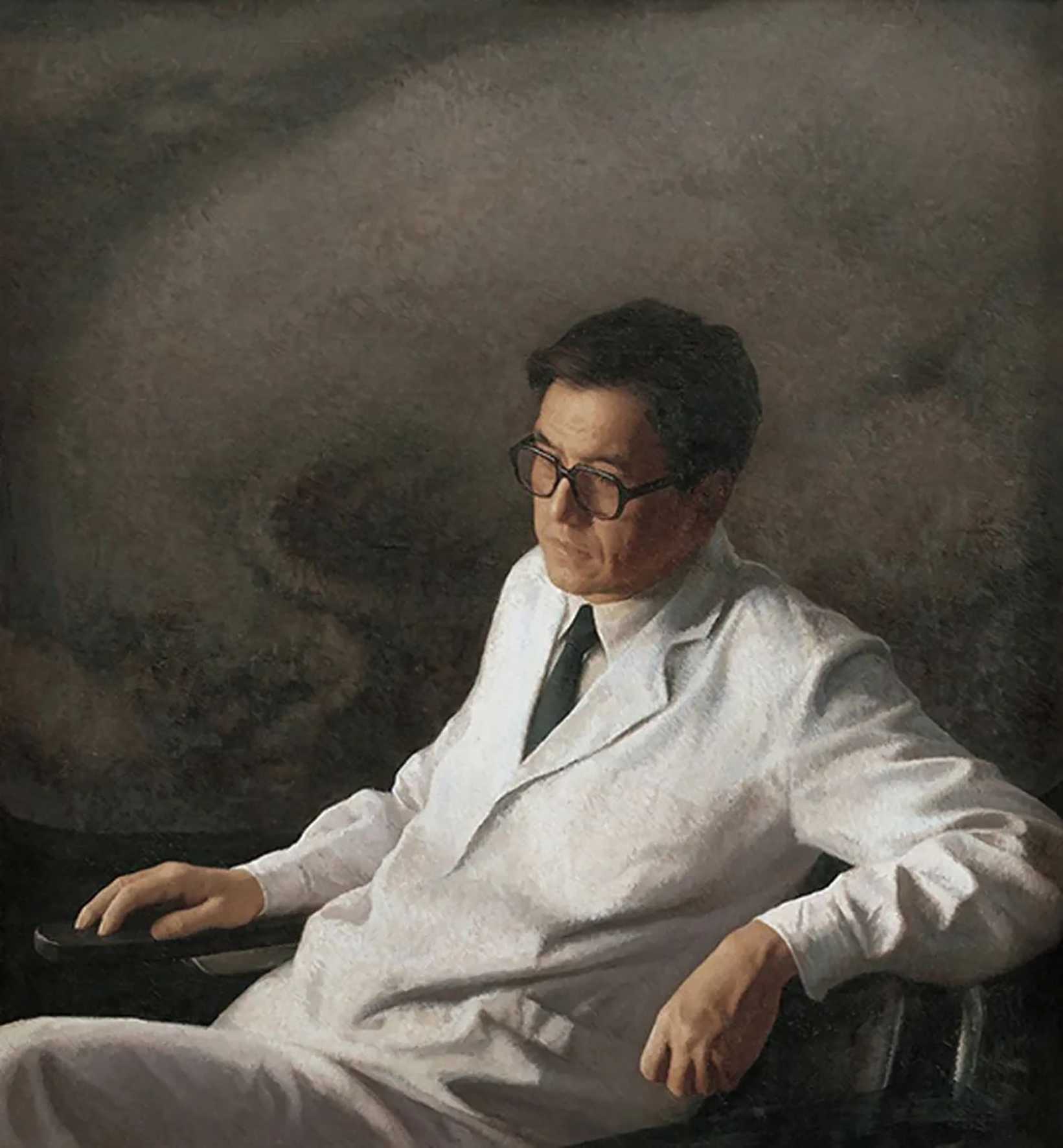 醫生（油畫）  120×110厘米  1987年  靳尚誼  中國美術館藏