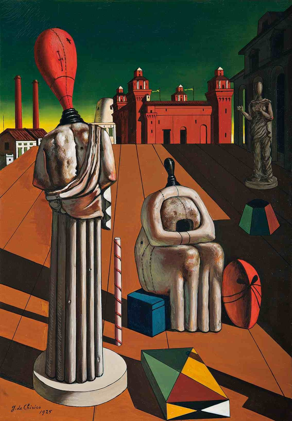 令人不安的繆斯（油畫） 97×66厘米 1925年   喬爾喬·德·基裏科